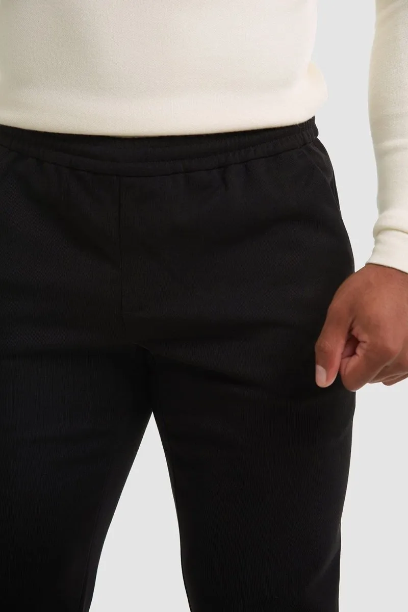 Smart Jersey Joggers in Black