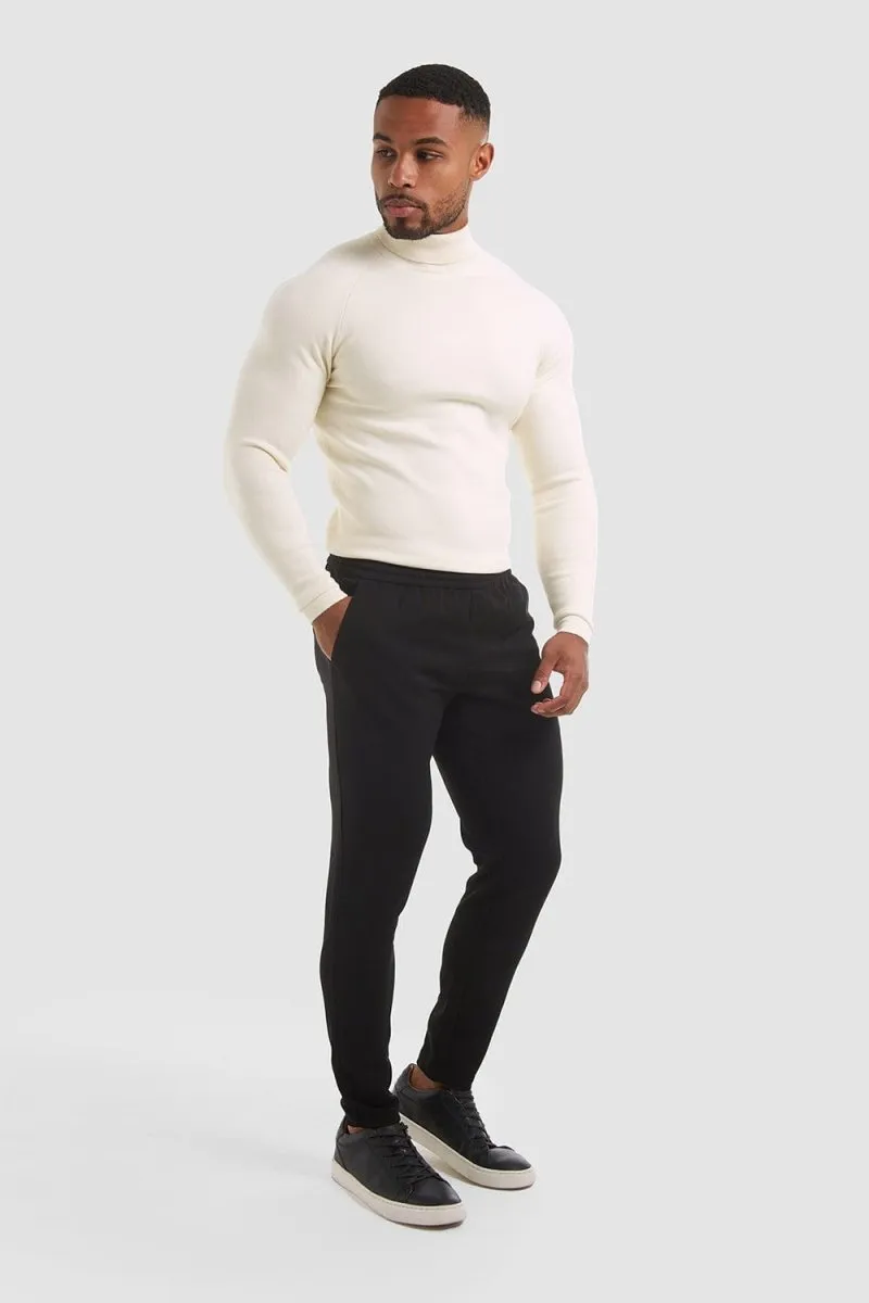 Smart Jersey Joggers in Black