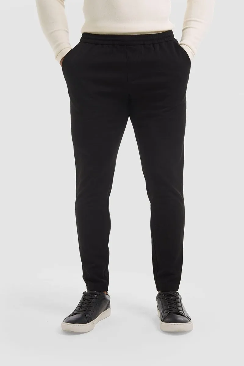 Smart Jersey Joggers in Black