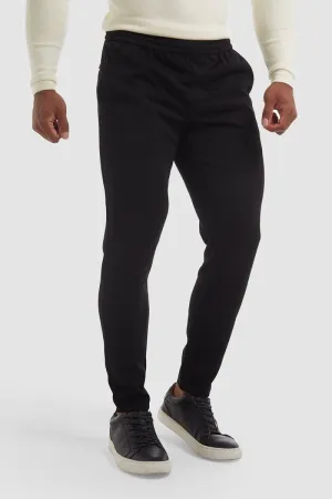 Smart Jersey Joggers in Black