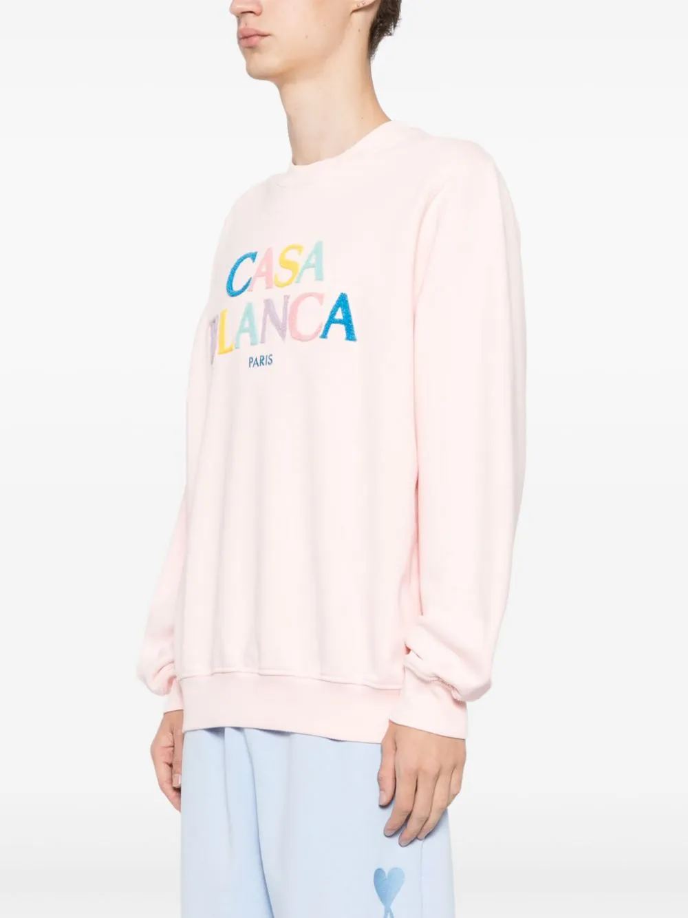 stacked logo cotton sweater