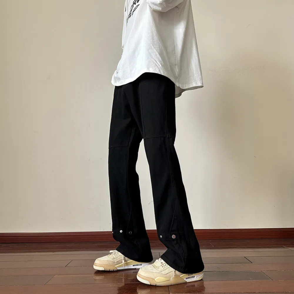 Street Panel Plain Regular Pants