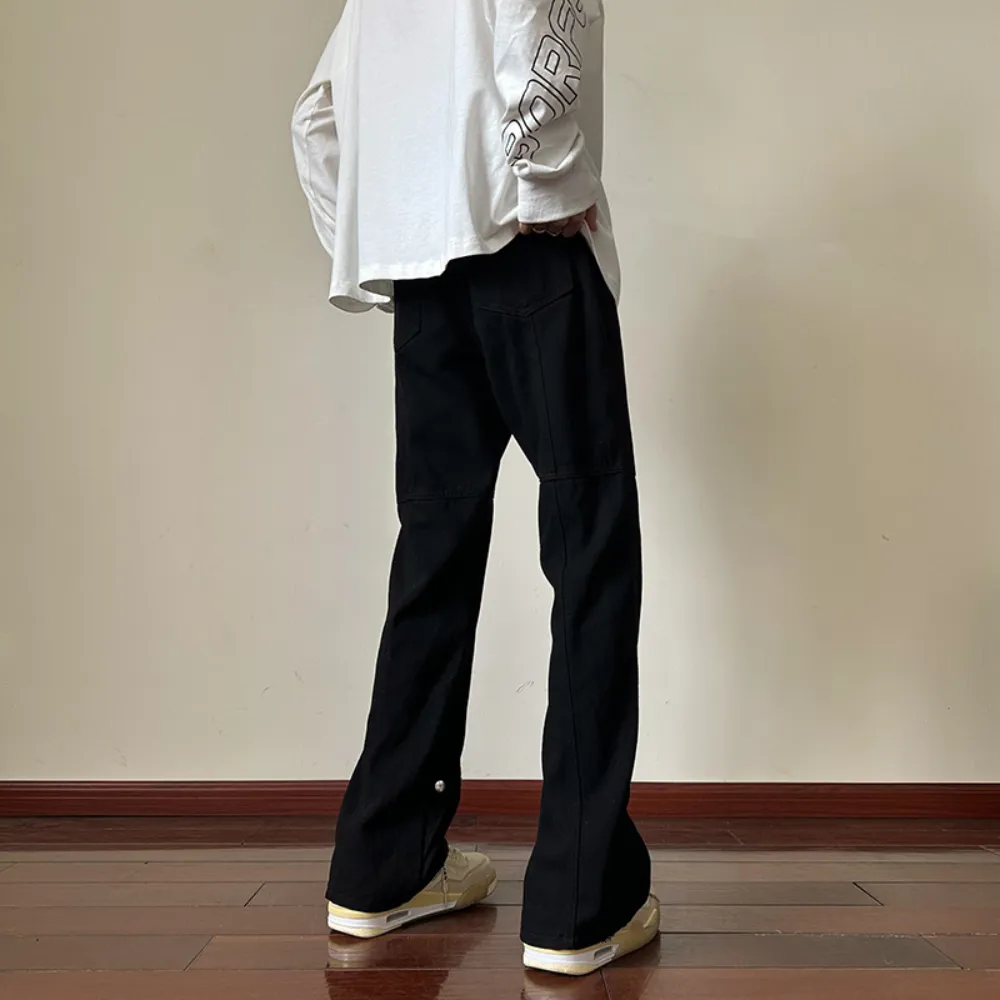 Street Panel Plain Regular Pants