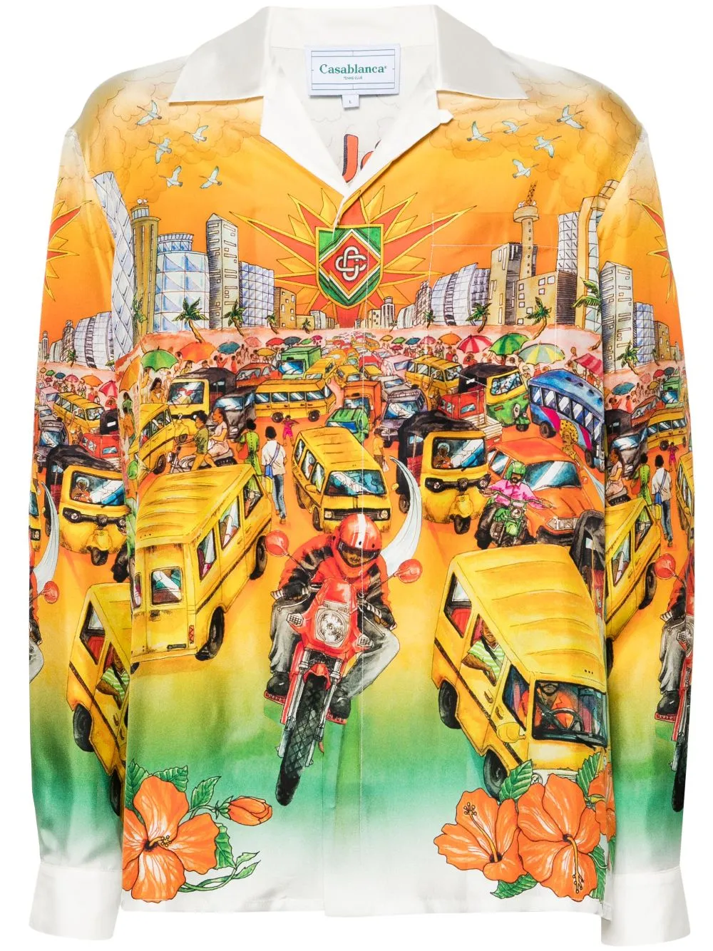 Traffic silk shirt