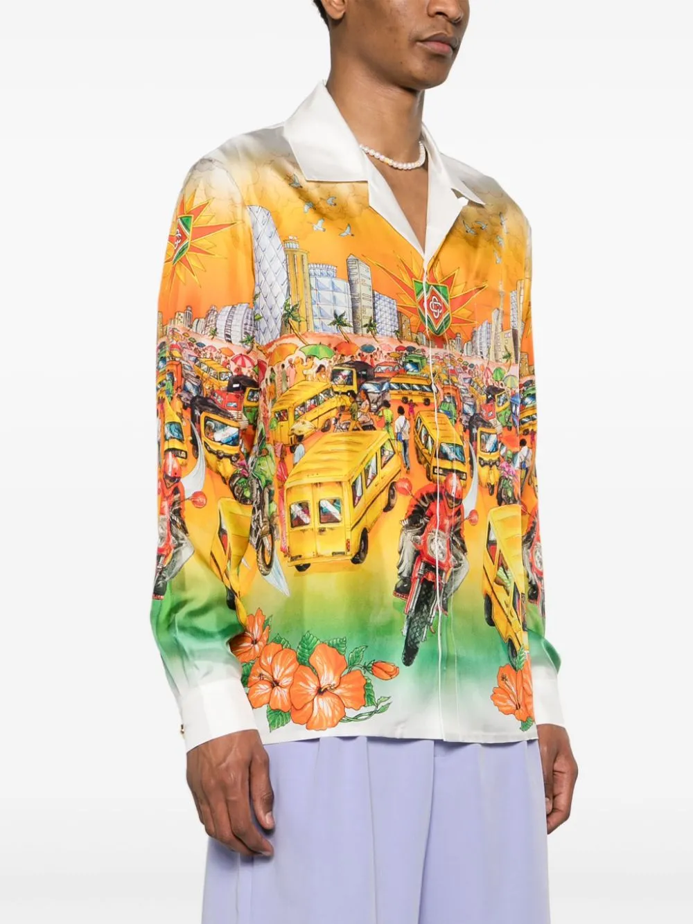 Traffic silk shirt