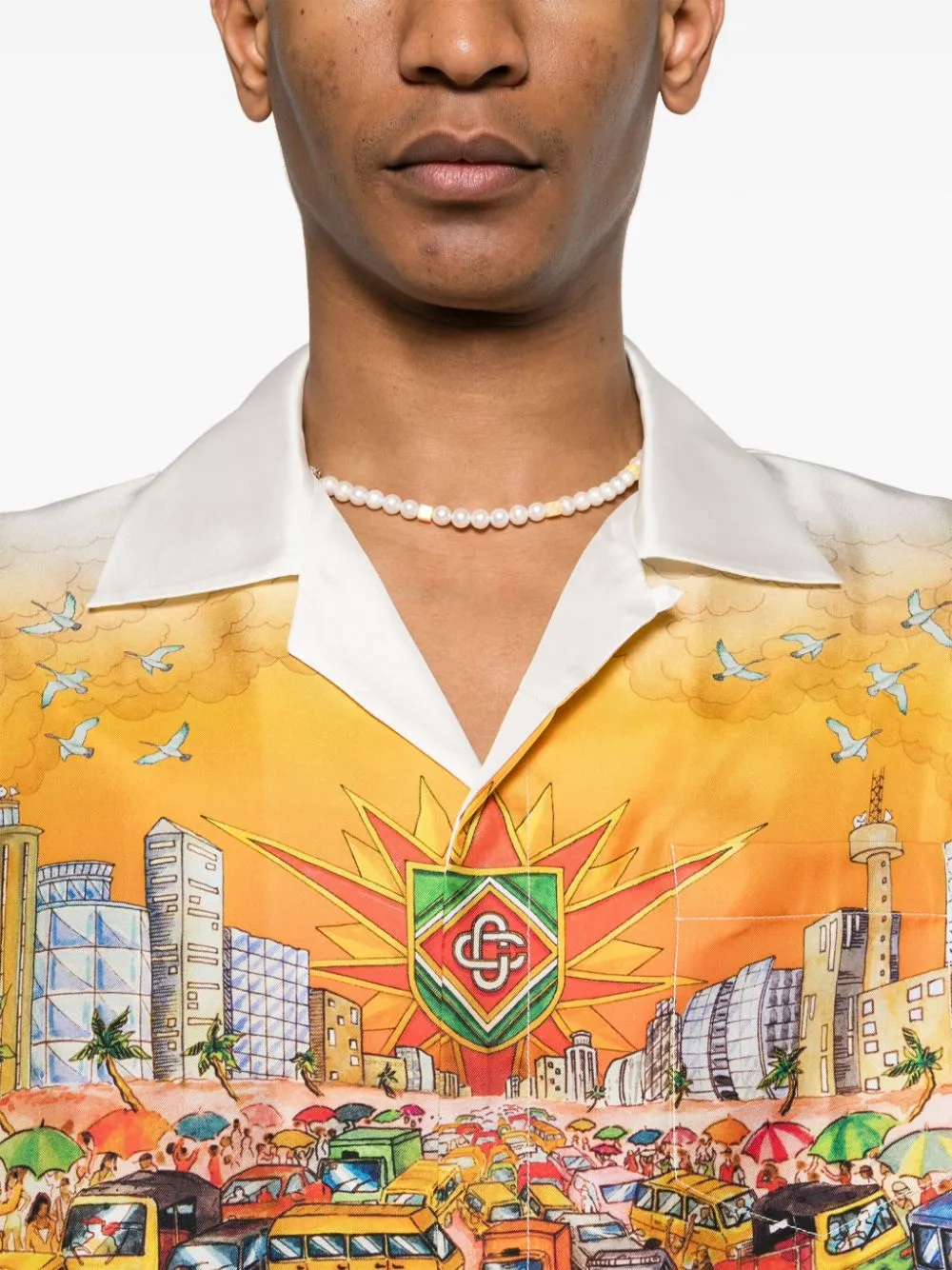 Traffic silk shirt