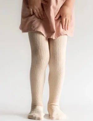Vanilla Cable Knit Tights