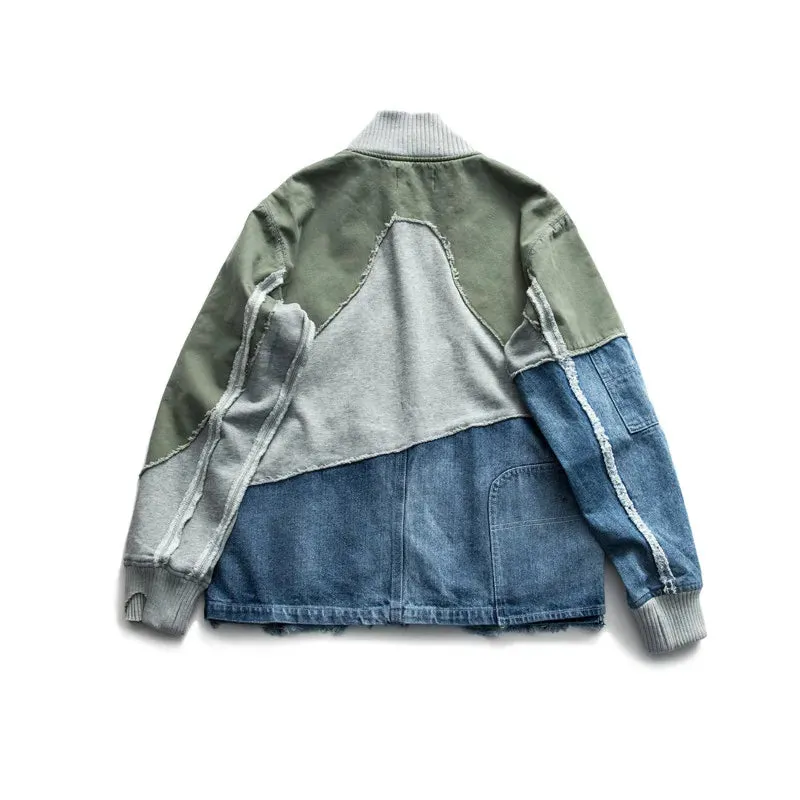 Vintage Denim Patchwork Jackets