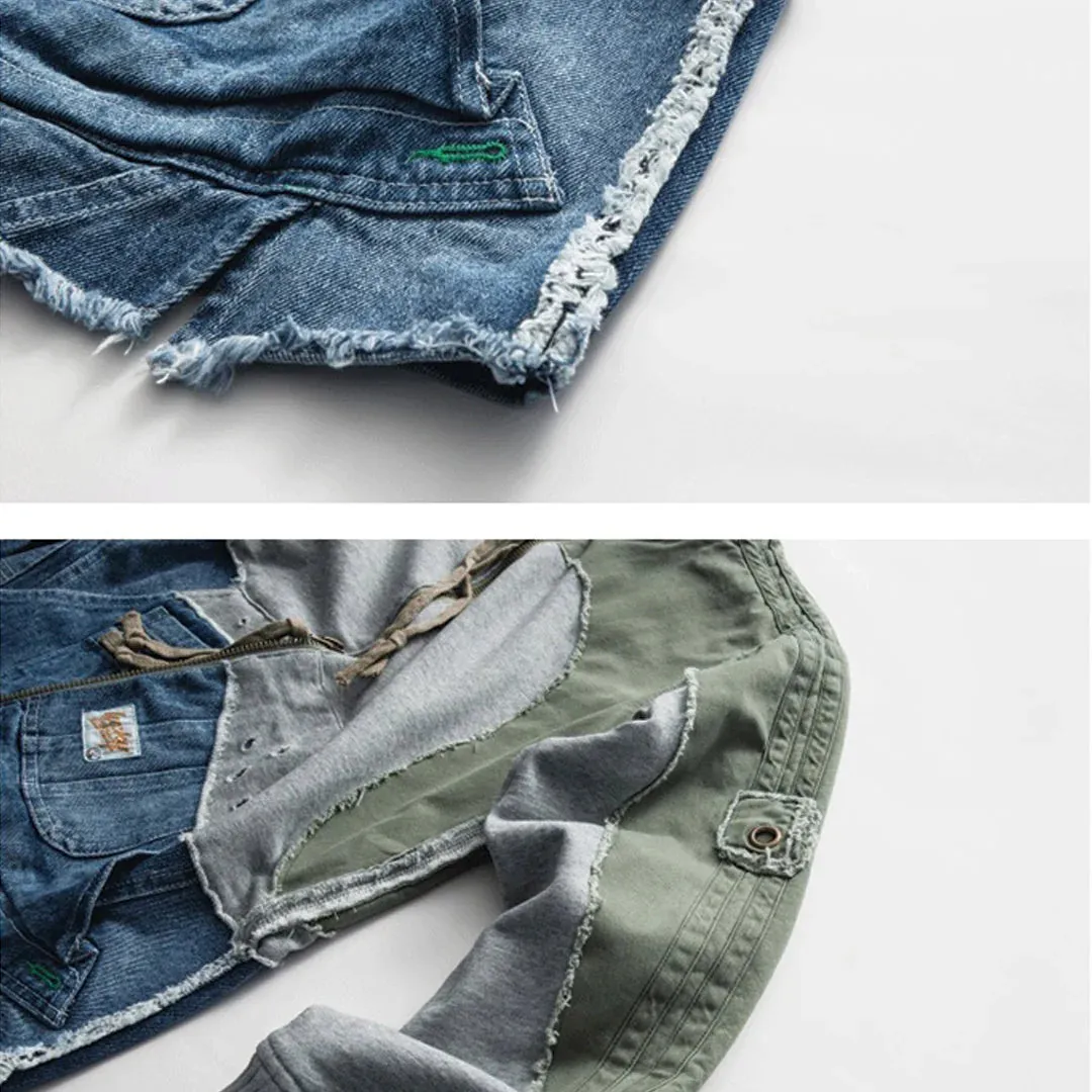 Vintage Denim Patchwork Jackets