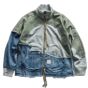 Vintage Denim Patchwork Jackets