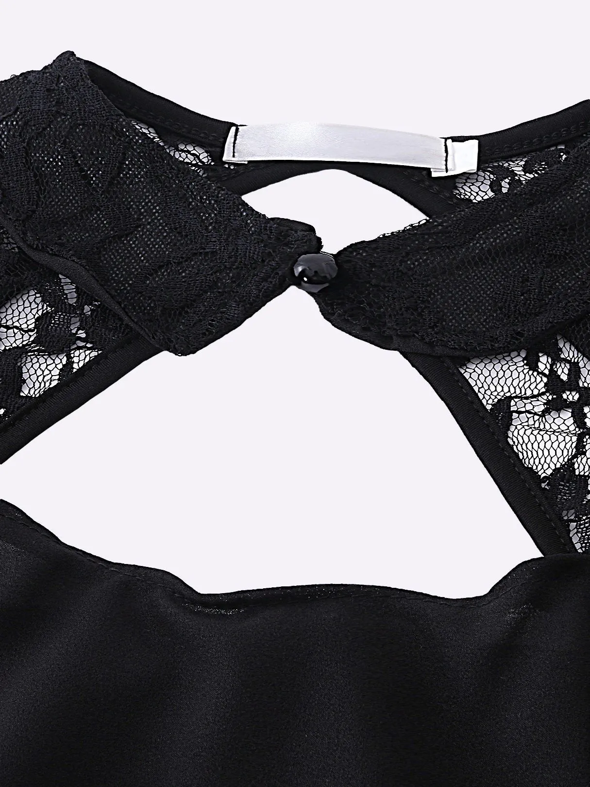 Wholesale Black Round Neck Long Sleeve Plain Lace Sexy Dress