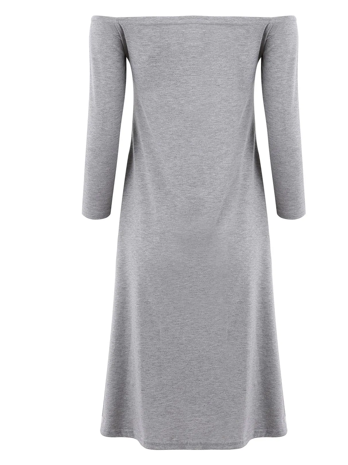 Wholesale Off The Shoulder Long Sleeve Grey Sexy Dresses