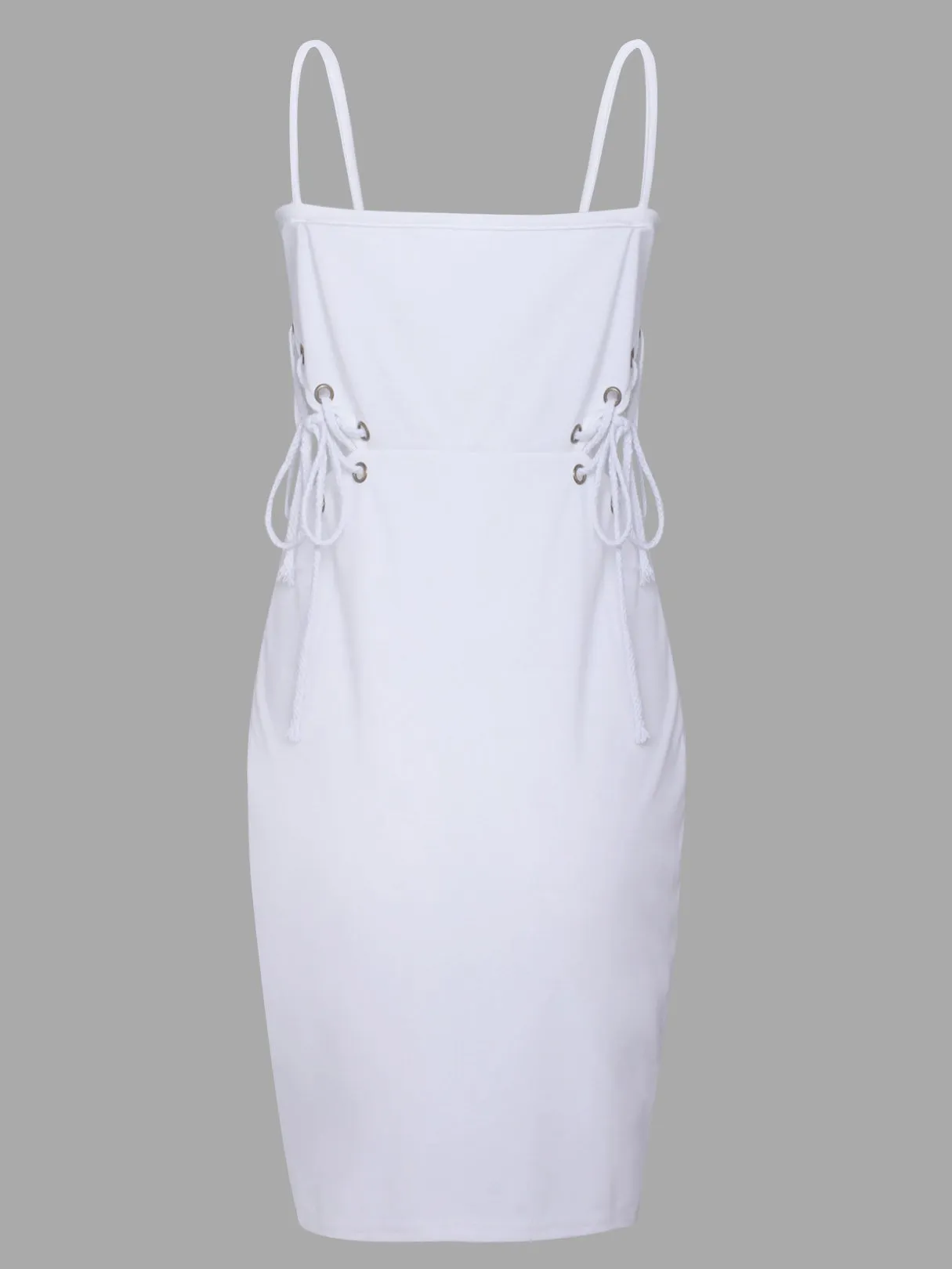 Wholesale Sleeveless Plain Backless Hollow Lace-Up Sexy Dress