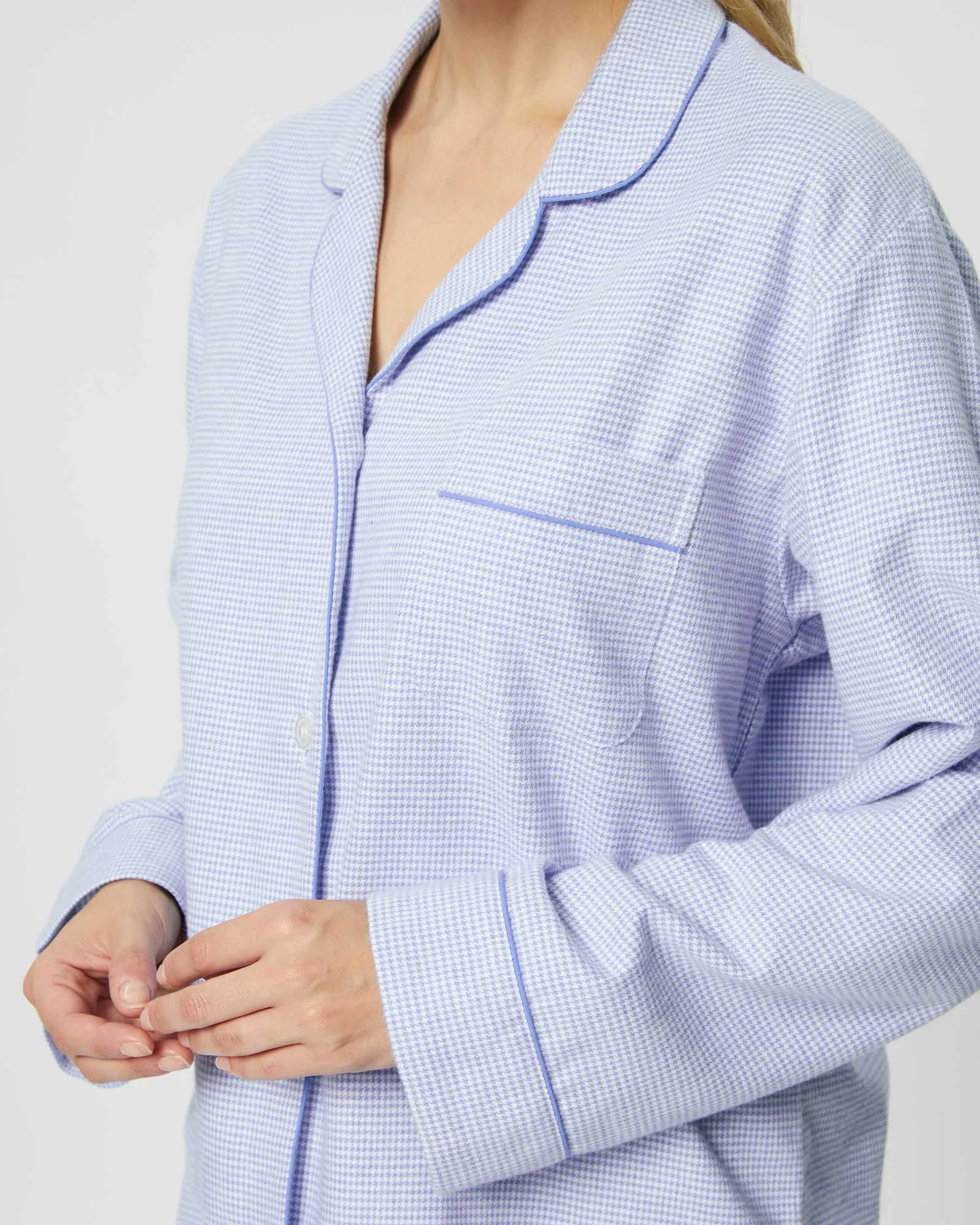 Women's Brushed Cotton Pajamas - Willet Blue