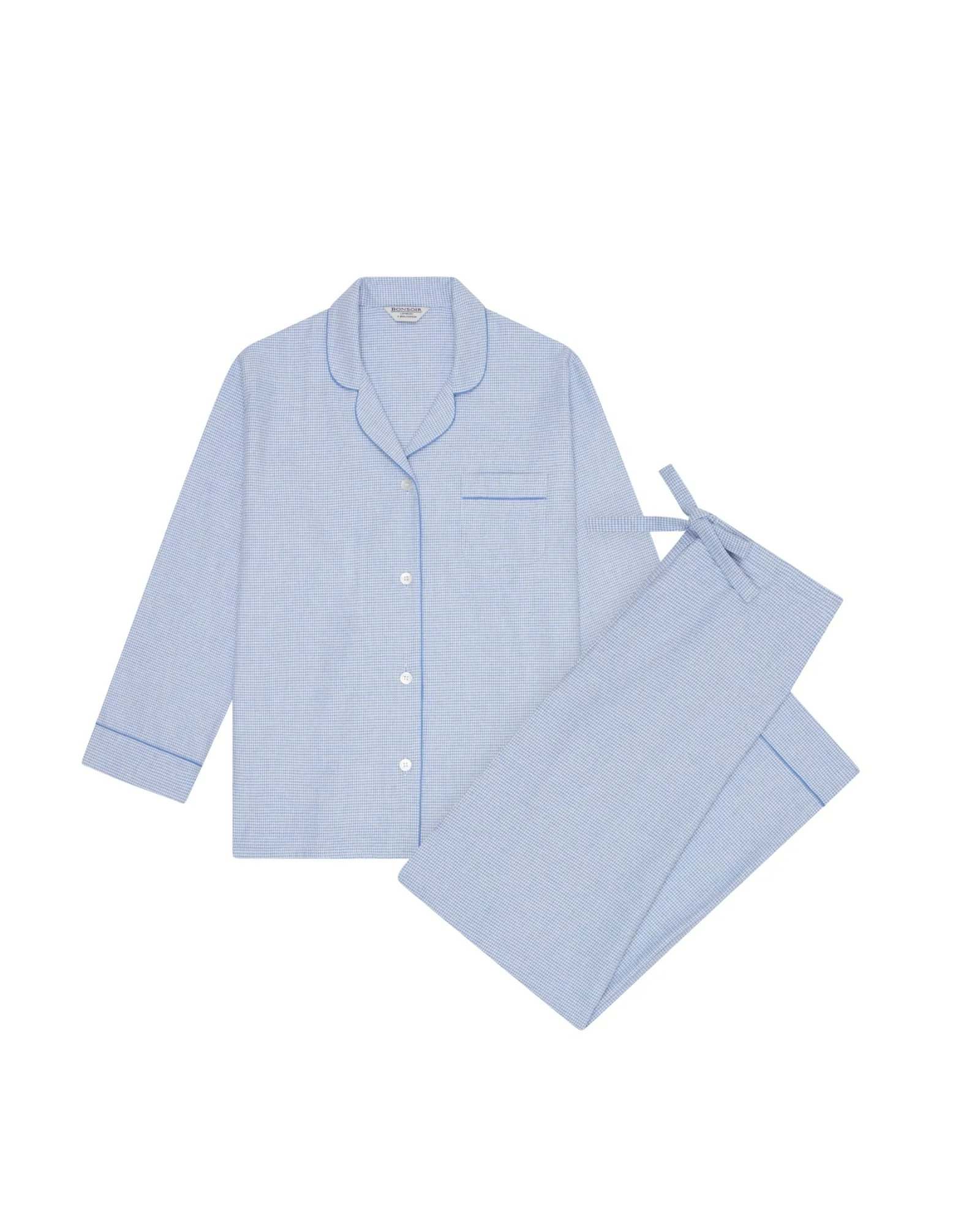 Women's Brushed Cotton Pajamas - Willet Blue