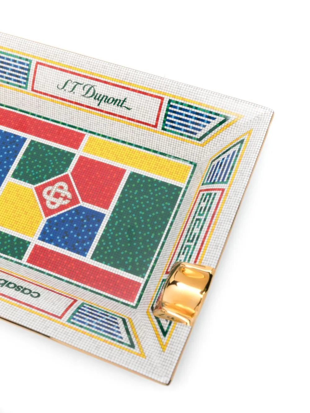 x S.T. Dupont large Mosaic ashtray (22cm x 17cm)