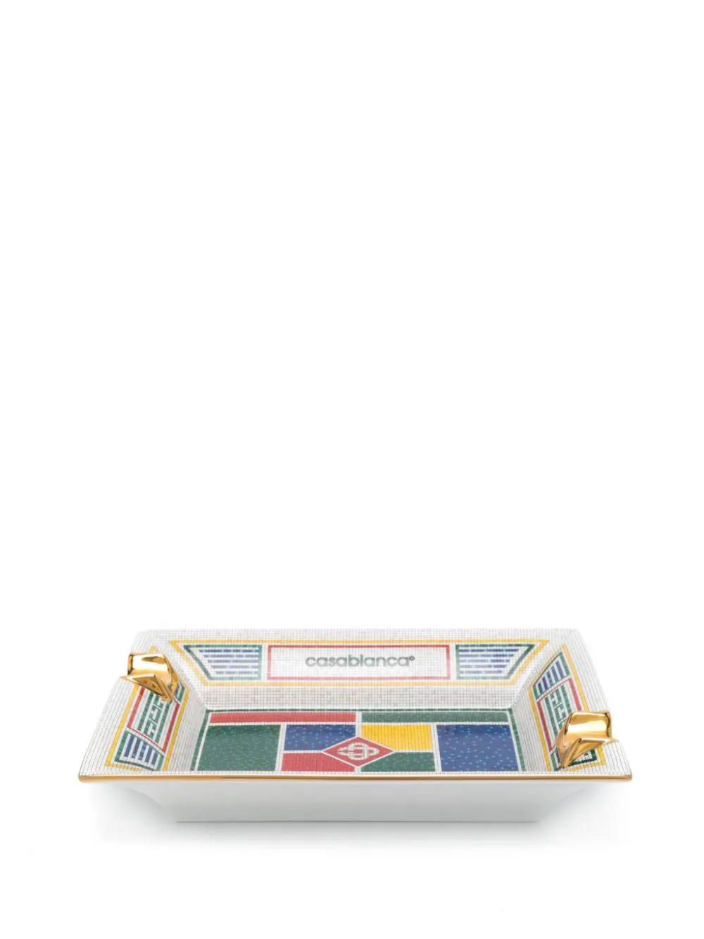 x S.T. Dupont large Mosaic ashtray (22cm x 17cm)